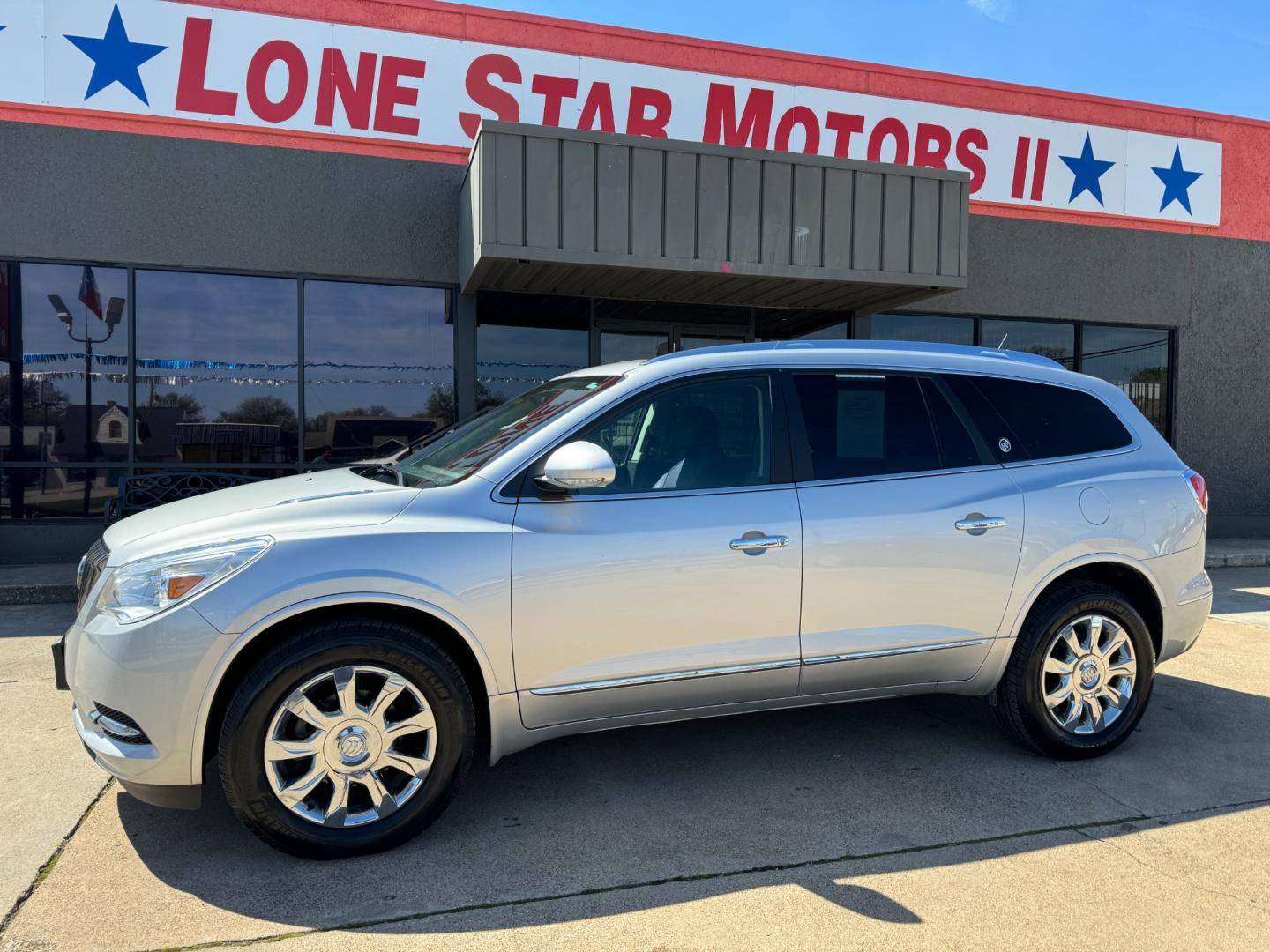 2016 SILVER BUICK ENCLAVE LEATHER (5GAKRBKD9GJ) , located at 5900 E. Lancaster Ave., Fort Worth, TX, 76112, (817) 457-5456, 0.000000, 0.000000 - Photo#0